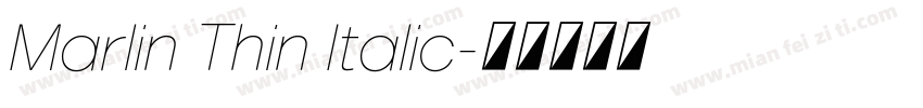 Marlin Thin Italic字体转换